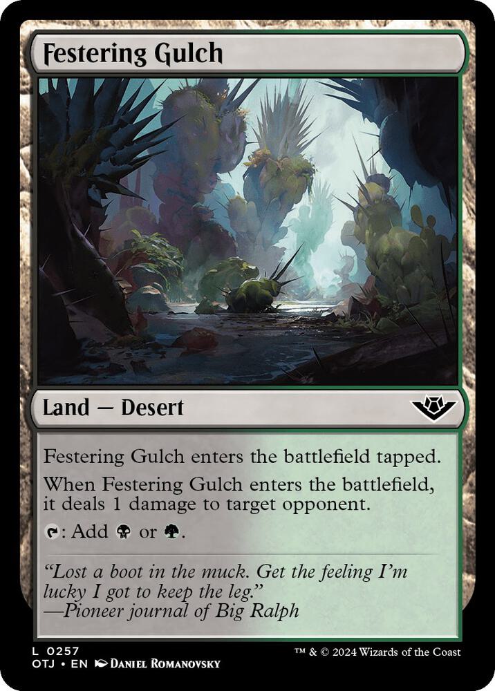 Festering Gulch 257 card from Outlaws of Thunder Junction