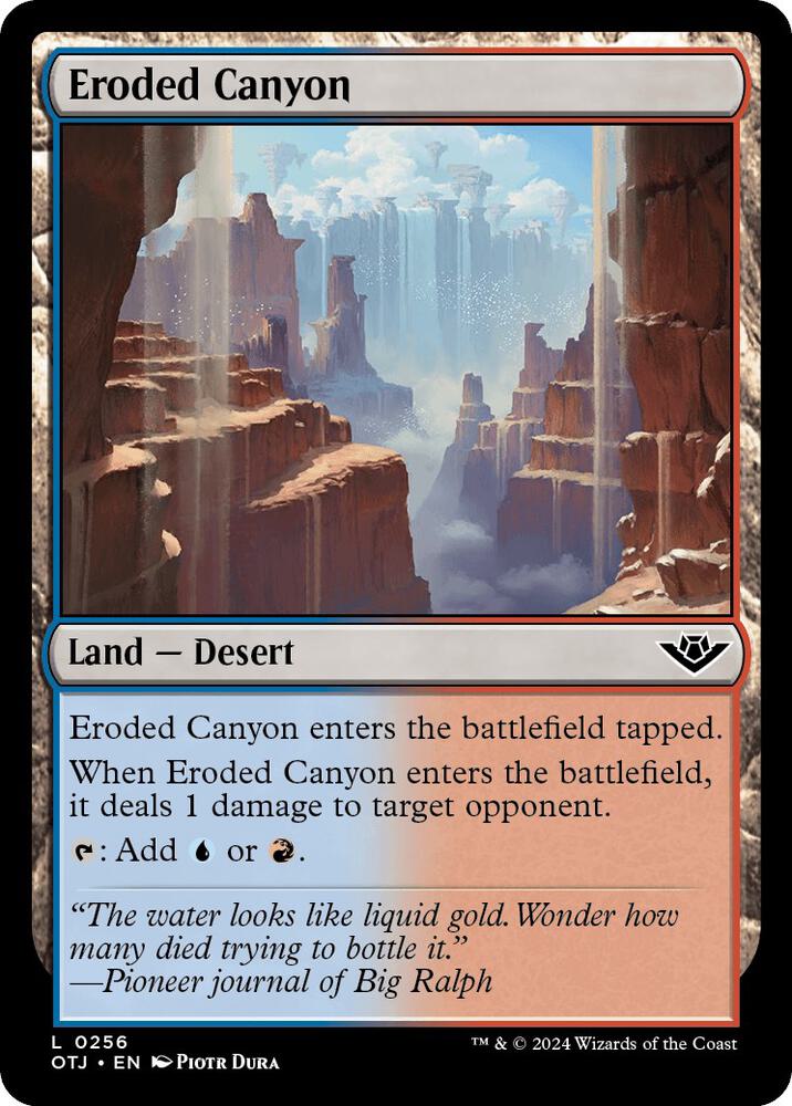 Eroded Canyon 256 card from Outlaws of Thunder Junction