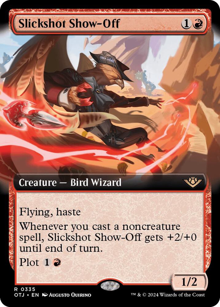 Slickshot Show-Off (Extended Art) 335 card from Outlaws of Thunder Junction