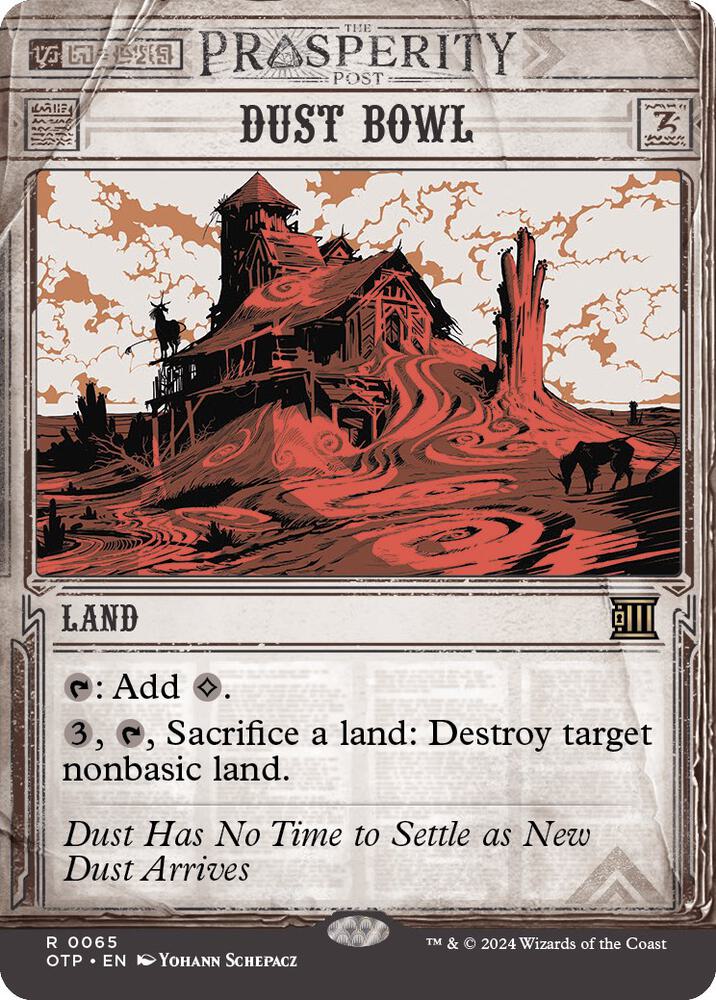 Dust Bowl 65 card from Outlaws of Thunder Junction: Breaking News