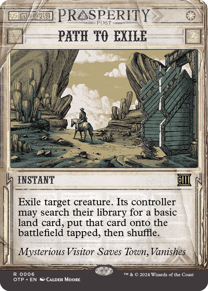 Path to Exile 6 card from Outlaws of Thunder Junction: Breaking News