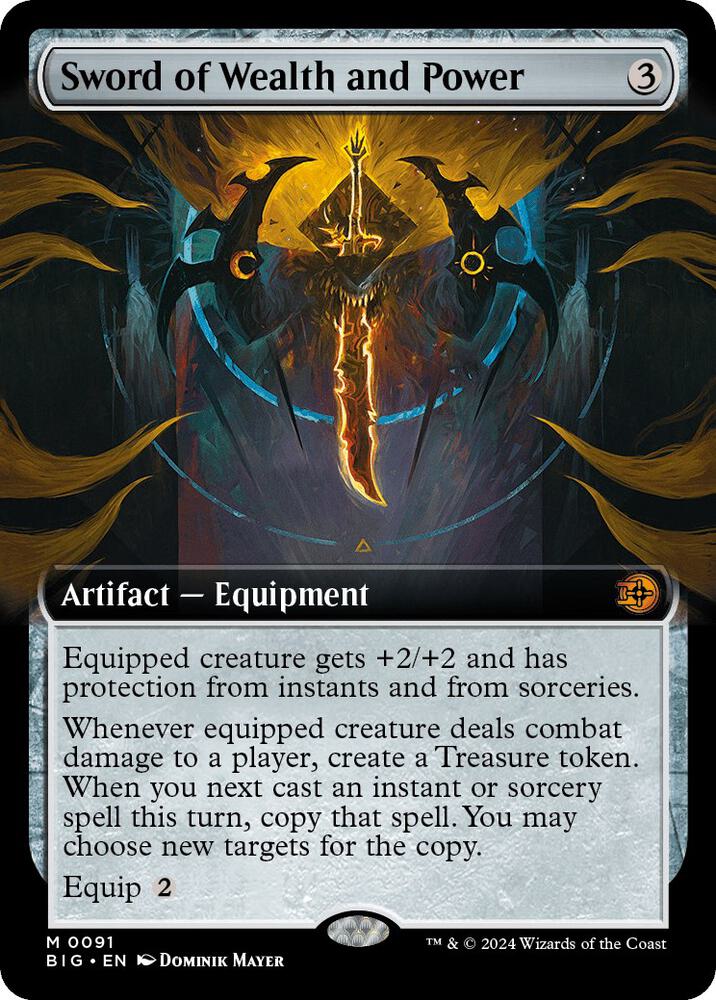 Sword of Wealth and Power (Extended Art) 91 card from Outlaws of Thunder Junction: The Big Score