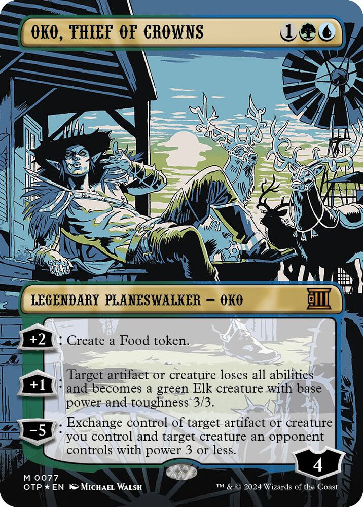 Oko, Thief of Crowns (Textured Foil) 77 card from Outlaws of Thunder Junction: Breaking News