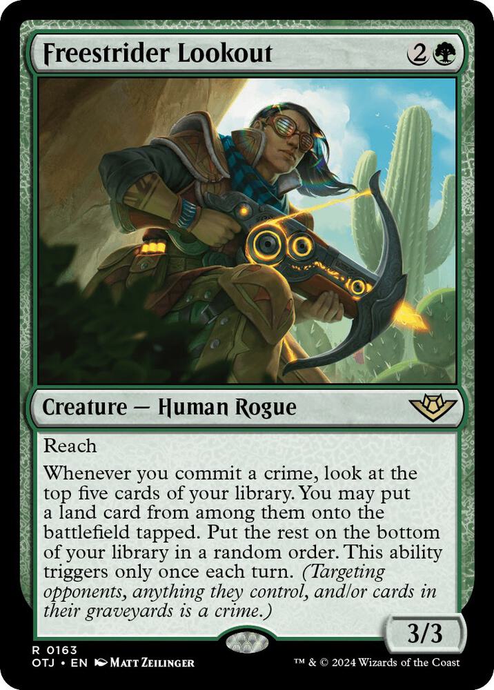 Freestrider Lookout 163 card from Outlaws of Thunder Junction