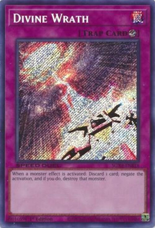 Divine Wrath (Secret Rare) SGX4-ENB18 card from Speed Duel GX: Midterm Destruction