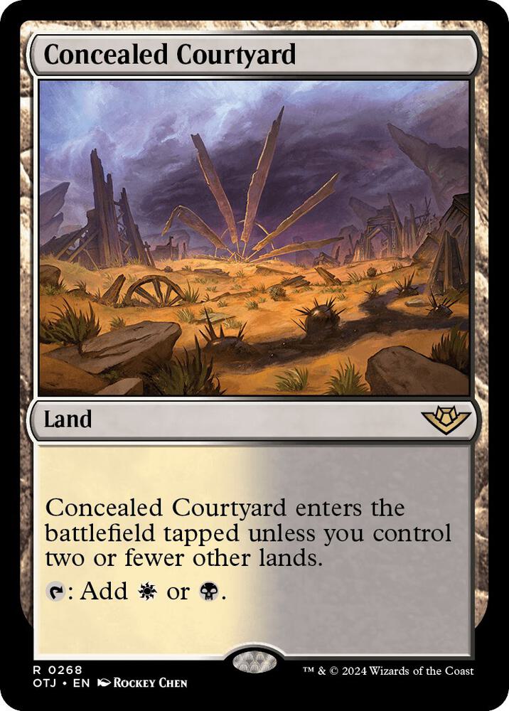 Concealed Courtyard 268 card from Outlaws of Thunder Junction