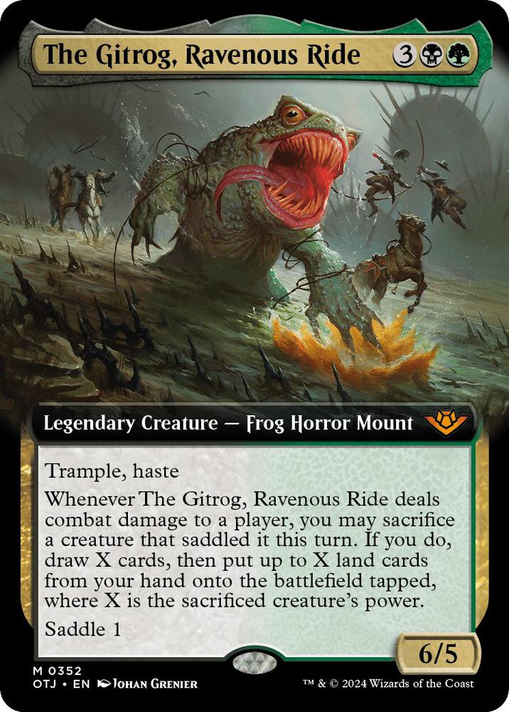 The Gitrog, Ravenous Ride (Extended Art) 352 card from Outlaws of Thunder Junction