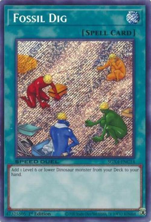 Fossil Dig (Secret Rare) SGX4-ENC14 card from Speed Duel GX: Midterm Destruction