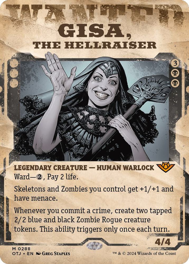 Gisa, the Hellraiser (Showcase) 288 card from Outlaws of Thunder Junction