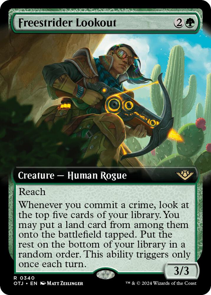 Freestrider Lookout (Extended Art) 340 card from Outlaws of Thunder Junction