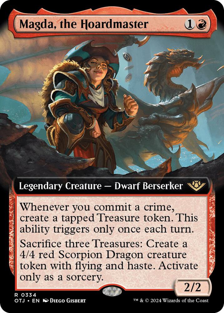 Magda, the Hoardmaster (Extended Art) 334 card from Outlaws of Thunder Junction