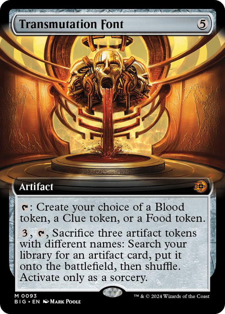Transmutation Font (Extended Art) 93 card from Outlaws of Thunder Junction: The Big Score