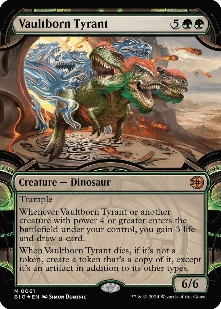 Vaultborn Tyrant (Showcase) (Raised Foil) 61 card from Outlaws of Thunder Junction: The Big Score