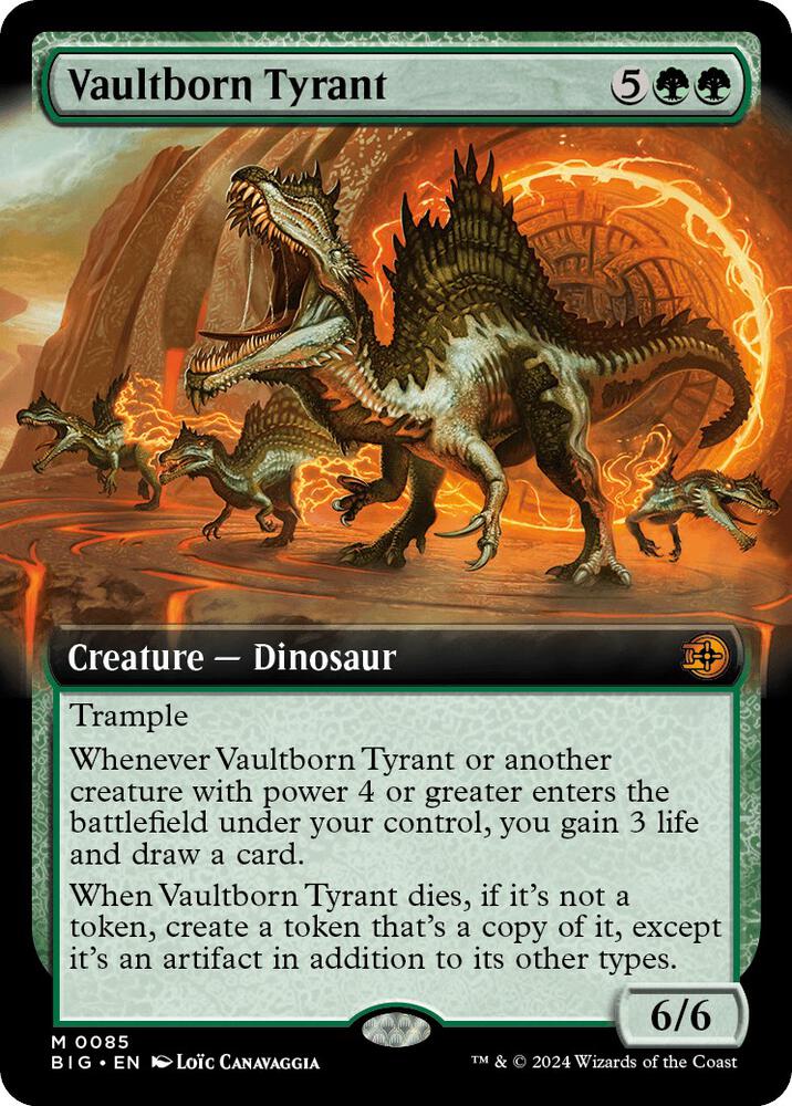 Vaultborn Tyrant (Extended Art) 85 card from Outlaws of Thunder Junction: The Big Score