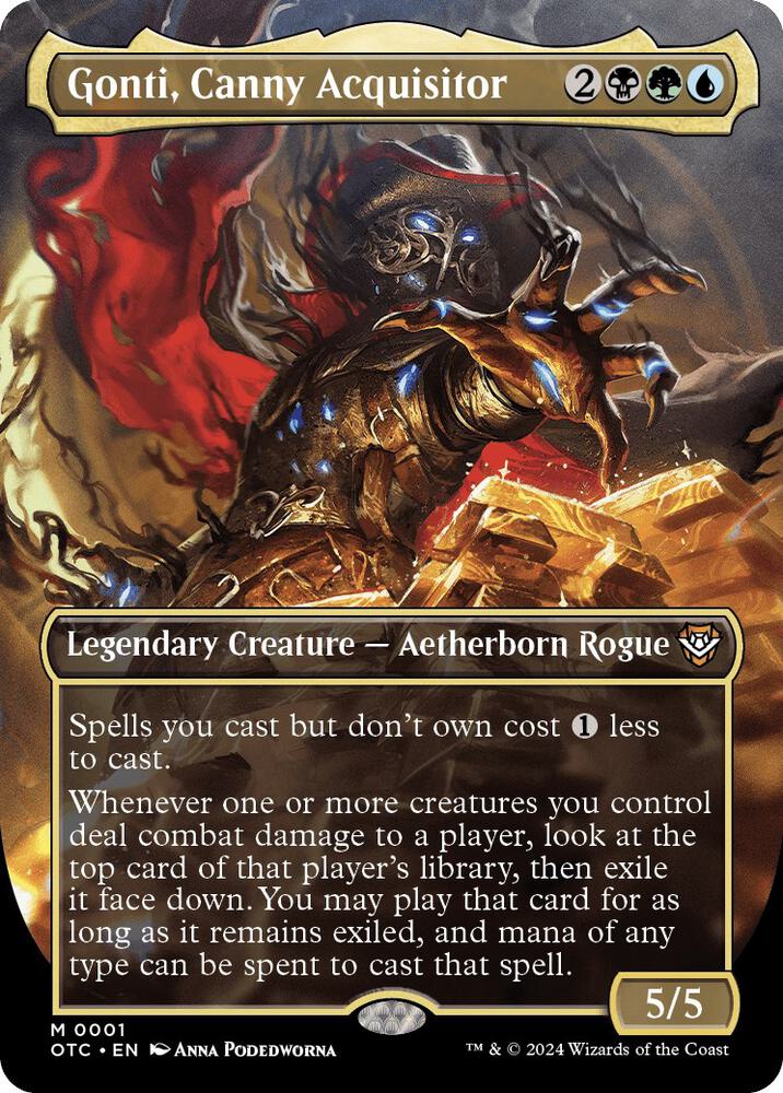 Gonti, Canny Acquisitor (Borderless) 1 card from Commander: Outlaws of Thunder Junction