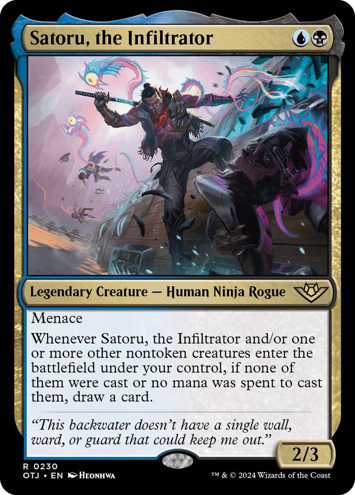 Satoru, the Infiltrator 230 card from Outlaws of Thunder Junction