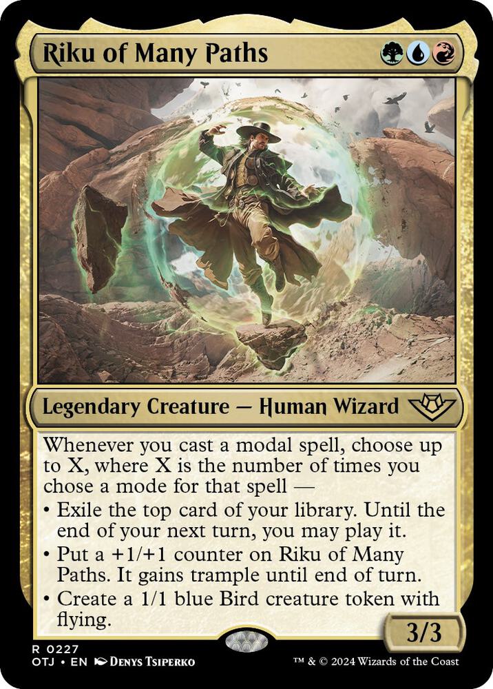 Riku of Many Paths 227 card from Outlaws of Thunder Junction