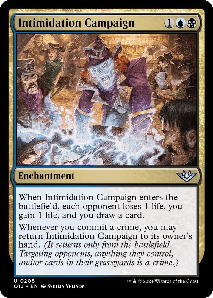 Intimidation Campaign 208 card from Outlaws of Thunder Junction