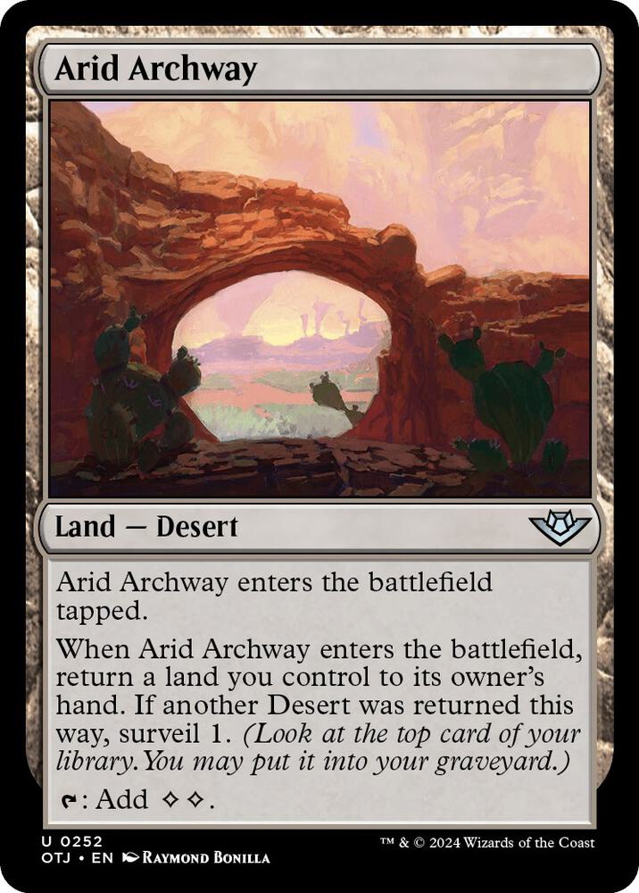 Arid Archway 252 card from Outlaws of Thunder Junction