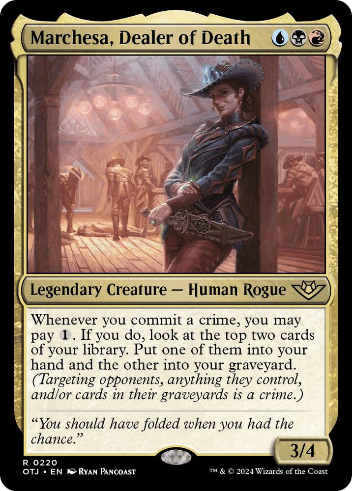 Marchesa, Dealer of Death 220 card from Outlaws of Thunder Junction