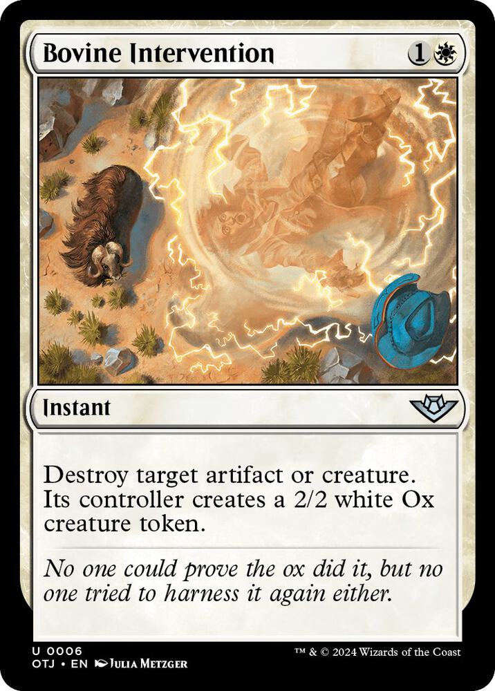 Bovine Intervention 6 card from Outlaws of Thunder Junction