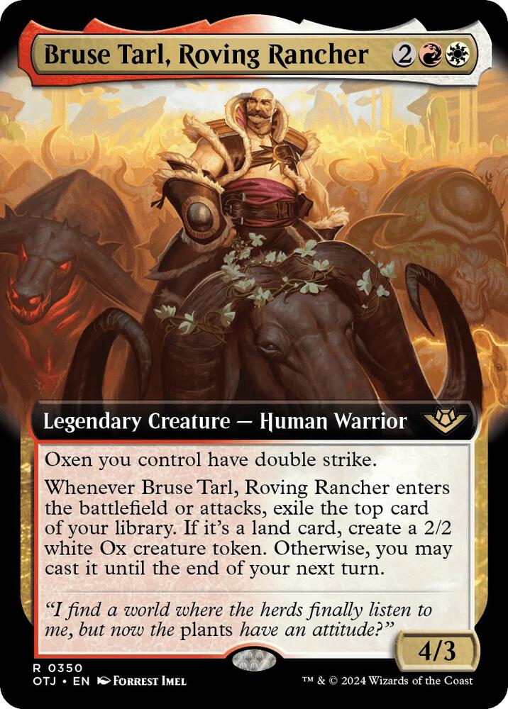 Bruse Tarl, Roving Rancher (Extended Art) 350 card from Outlaws of Thunder Junction
