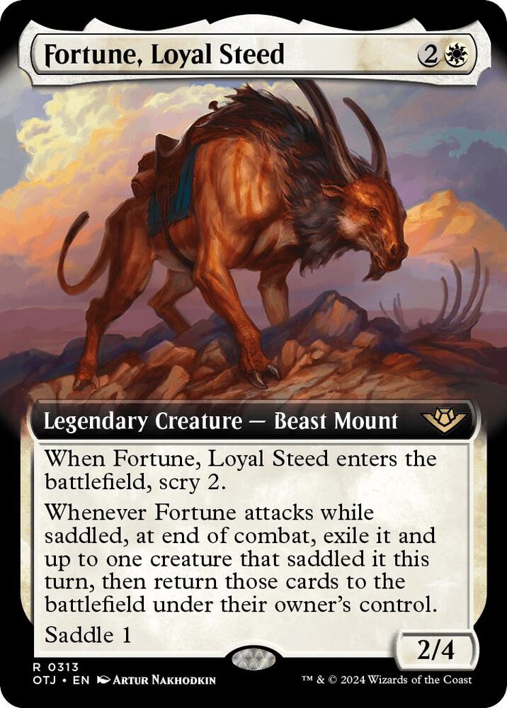 Fortune, Loyal Steed (Extended Art) 313 card from Outlaws of Thunder Junction