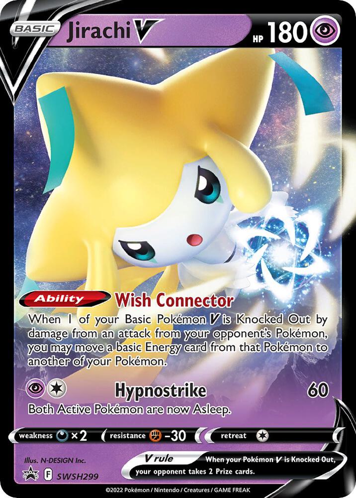 Jirachi V - 299 SWSH299 card from SWSH: Sword & Shield Promo Cards