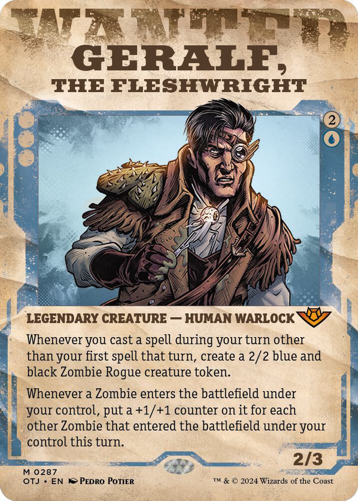 Geralf, the Fleshwright (Showcase) 287 card from Outlaws of Thunder Junction