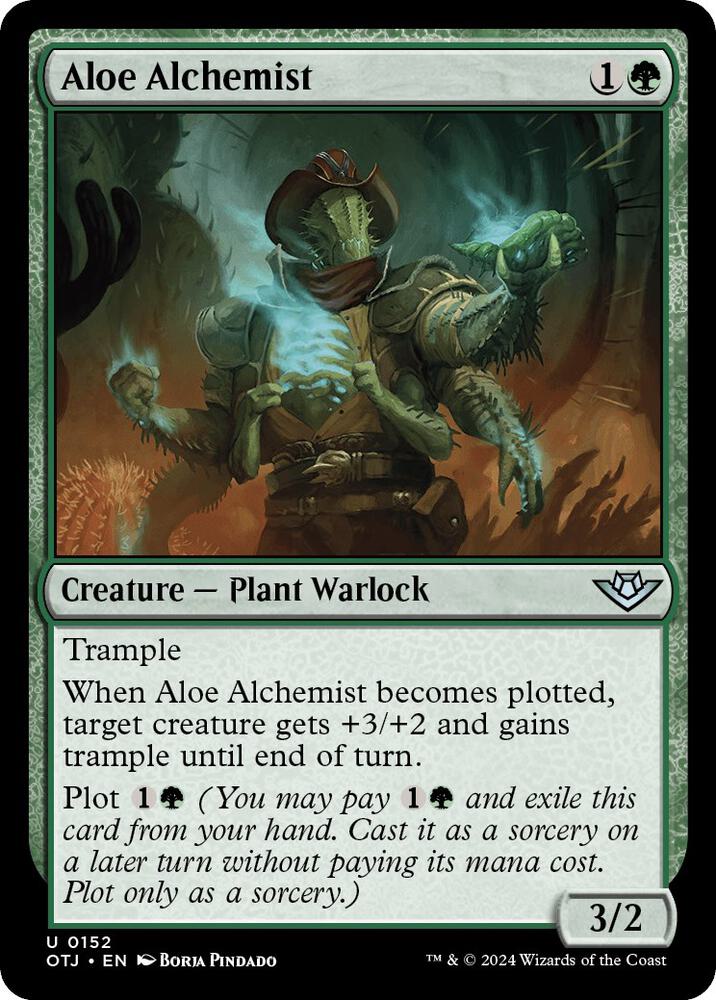 Aloe Alchemist 152 card from Outlaws of Thunder Junction
