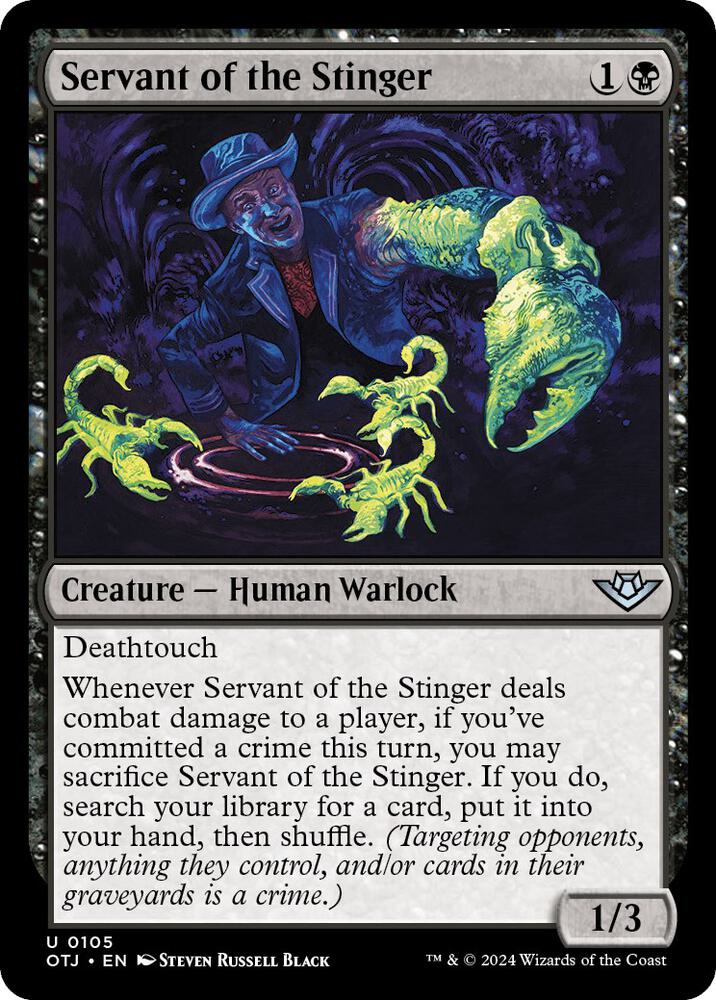 Servant of the Stinger 105 card from Outlaws of Thunder Junction