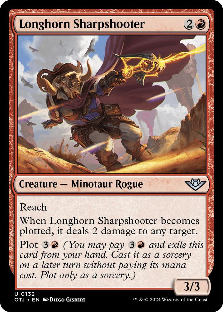 Longhorn Sharpshooter 132 card from Outlaws of Thunder Junction