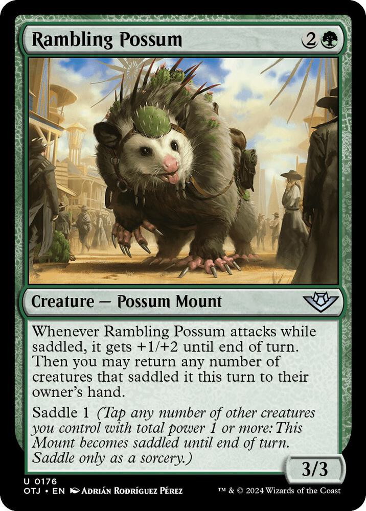 Rambling Possum 176 card from Outlaws of Thunder Junction