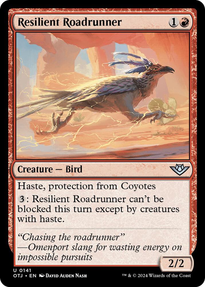 Resilient Roadrunner 141 card from Outlaws of Thunder Junction