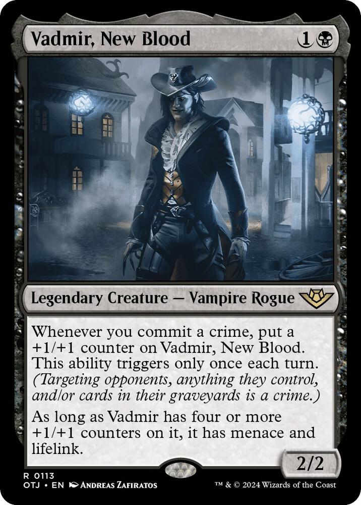 Vadmir, New Blood 113 card from Outlaws of Thunder Junction