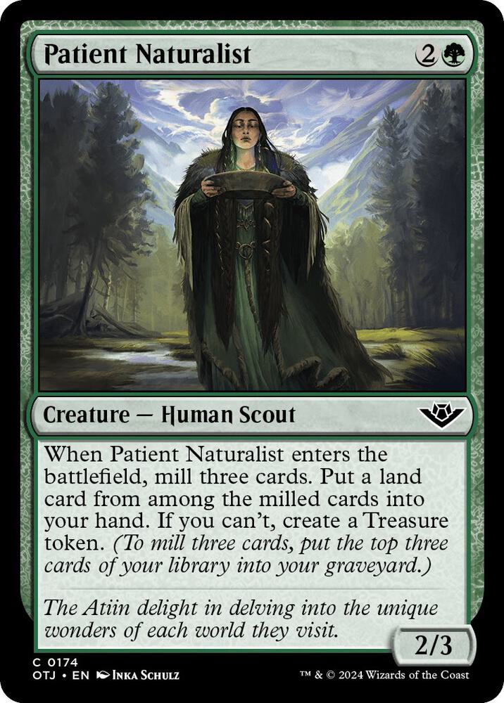 Patient Naturalist 174 card from Outlaws of Thunder Junction