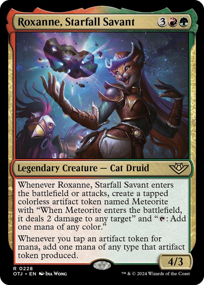 Roxanne, Starfall Savant 228 card from Outlaws of Thunder Junction