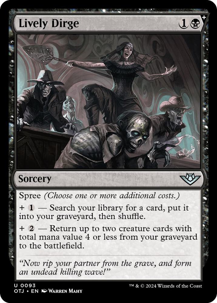 Lively Dirge 93 card from Outlaws of Thunder Junction