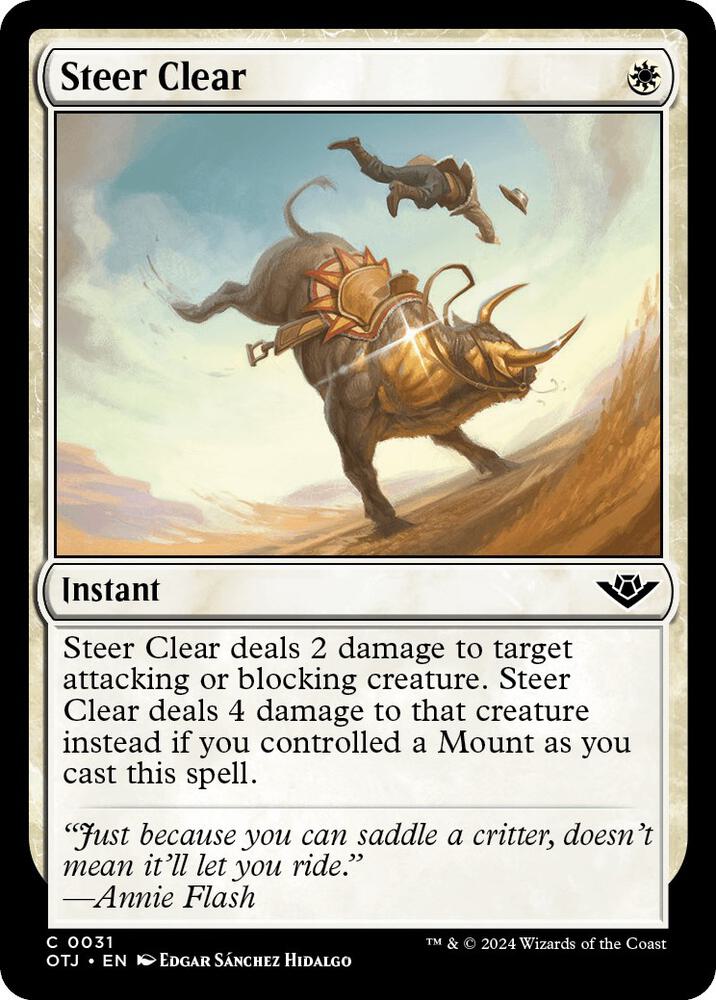 Steer Clear 31 card from Outlaws of Thunder Junction