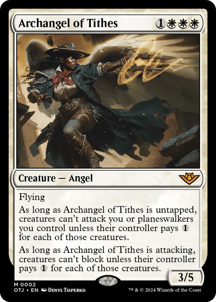 Archangel of Tithes 2 card from Outlaws of Thunder Junction