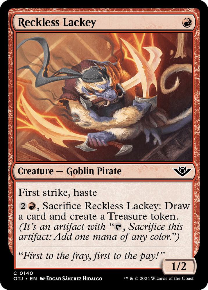 Reckless Lackey 140 card from Outlaws of Thunder Junction