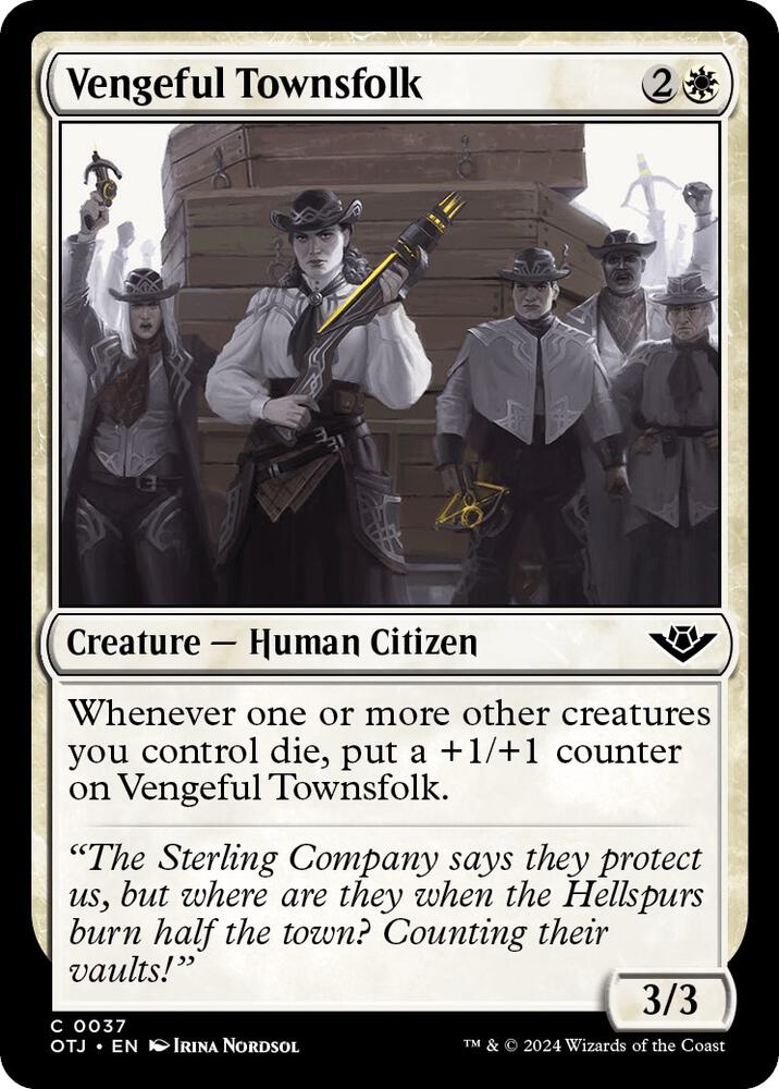 Vengeful Townsfolk 37 card from Outlaws of Thunder Junction