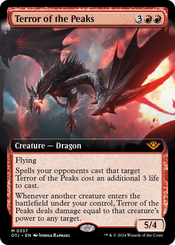 Terror of the Peaks (Extended Art) 337 card from Outlaws of Thunder Junction