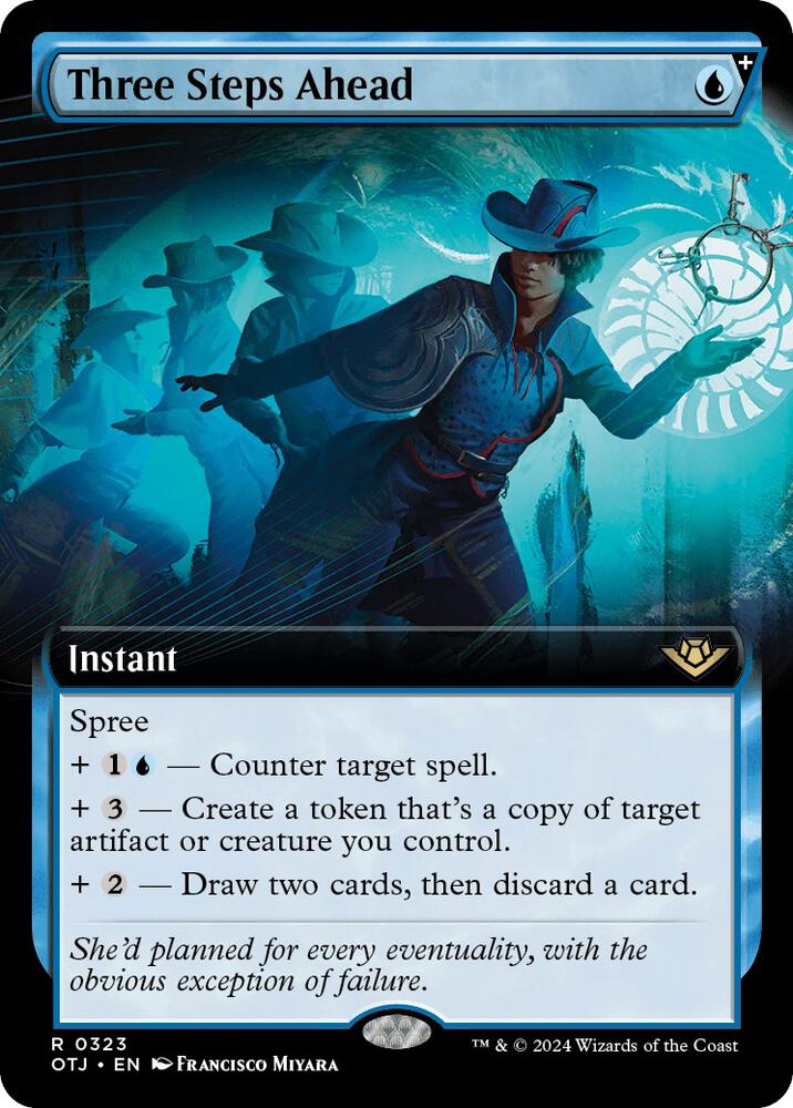 Three Steps Ahead (Extended Art) 323 card from Outlaws of Thunder Junction