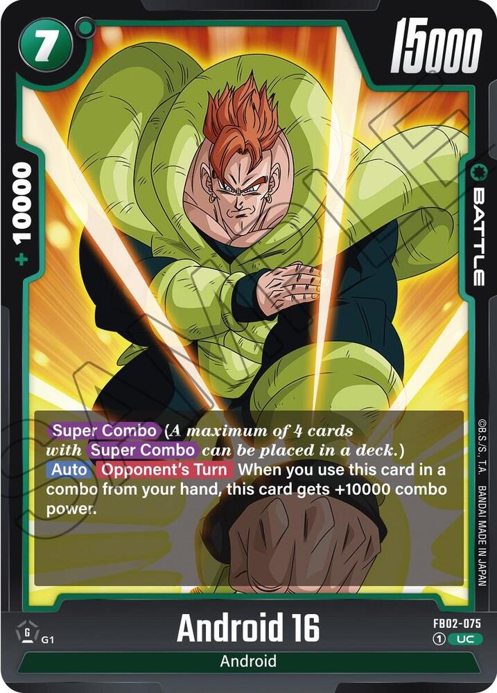 Android 16 FB02-075 card from Blazing Aura