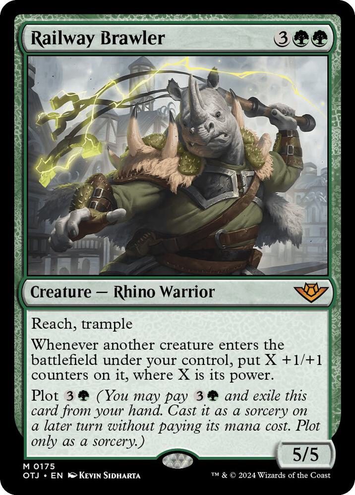 Railway Brawler 175 card from Outlaws of Thunder Junction