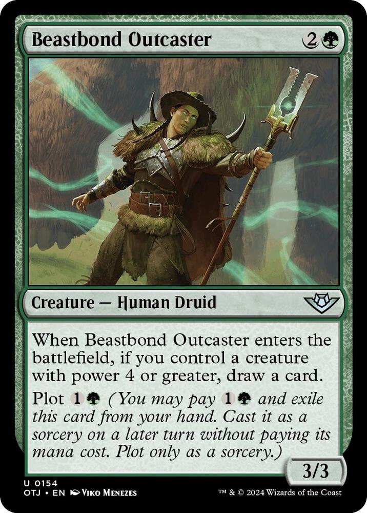 Beastbond Outcaster 154 card from Outlaws of Thunder Junction