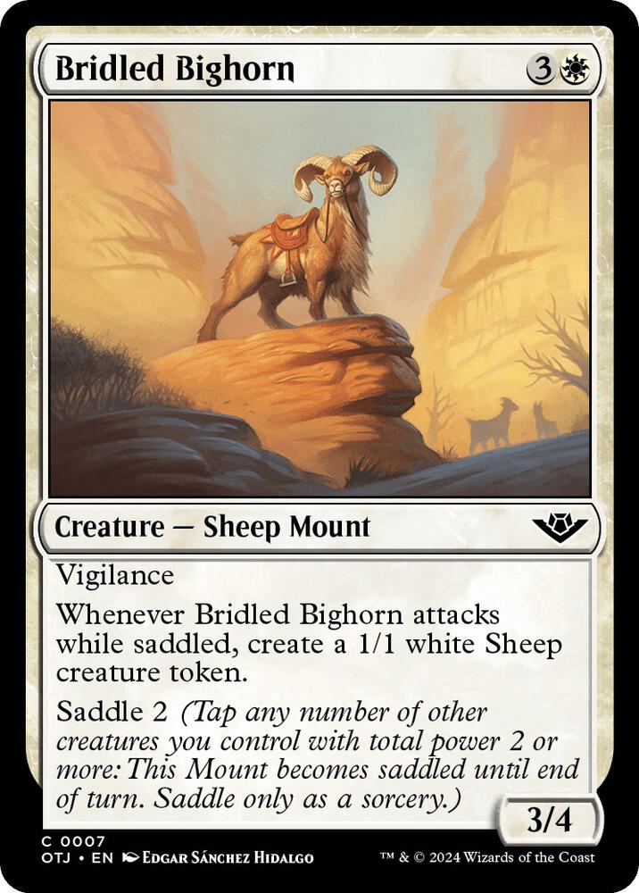 Bridled Bighorn 7 card from Outlaws of Thunder Junction