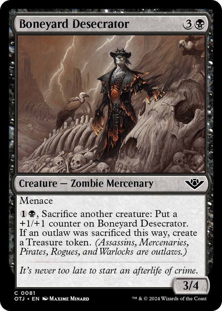 Boneyard Desecrator 81 card from Outlaws of Thunder Junction
