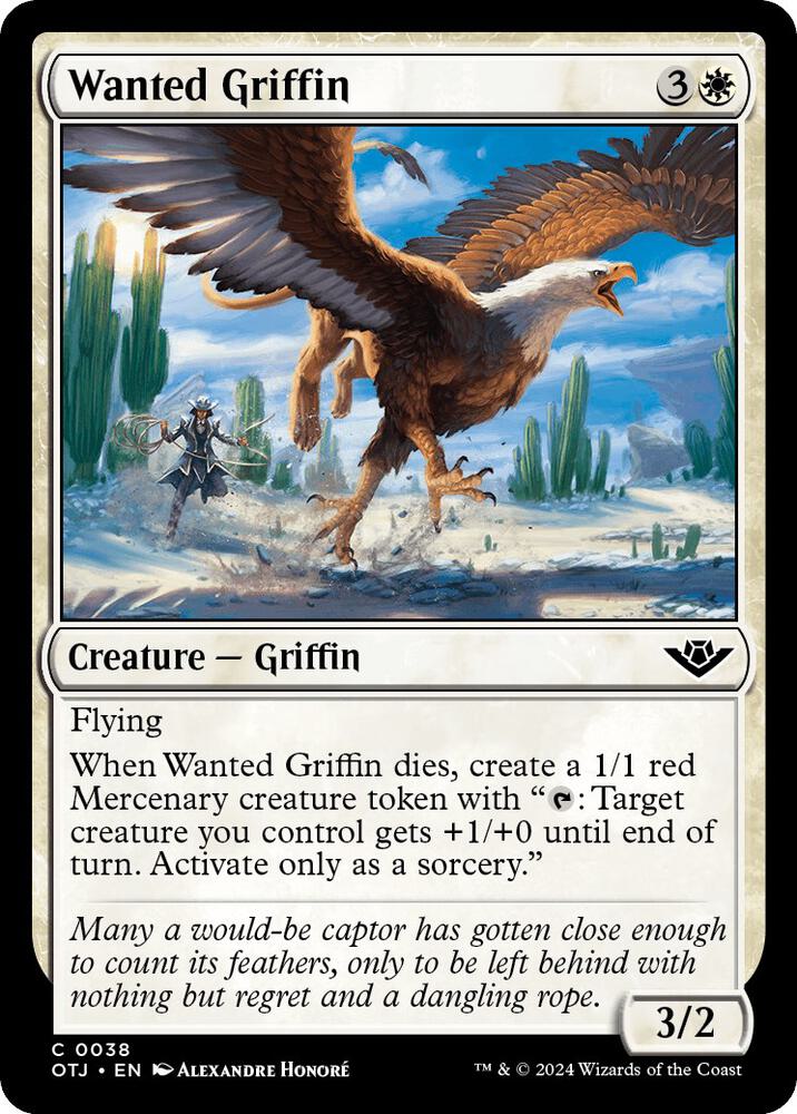 Wanted Griffin 38 card from Outlaws of Thunder Junction